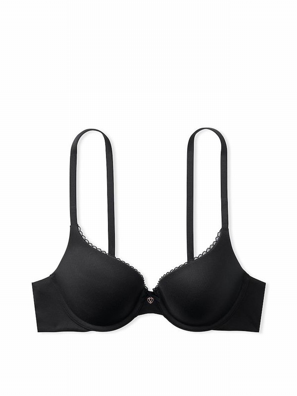 Black Victoria Secret Full Cup Push Up Bras | IFZAB9165