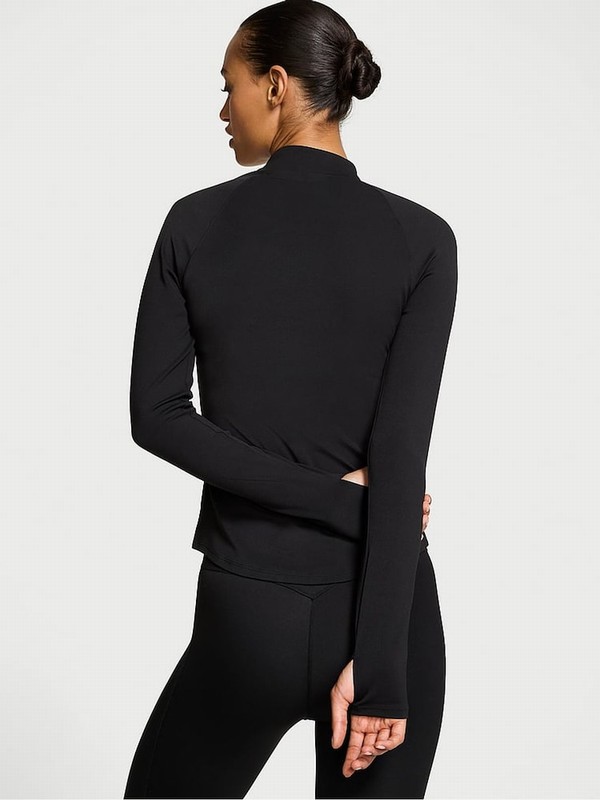 Black Victoria Secret Full Zip VSX Elevate™ Jackets | DHSQA5968