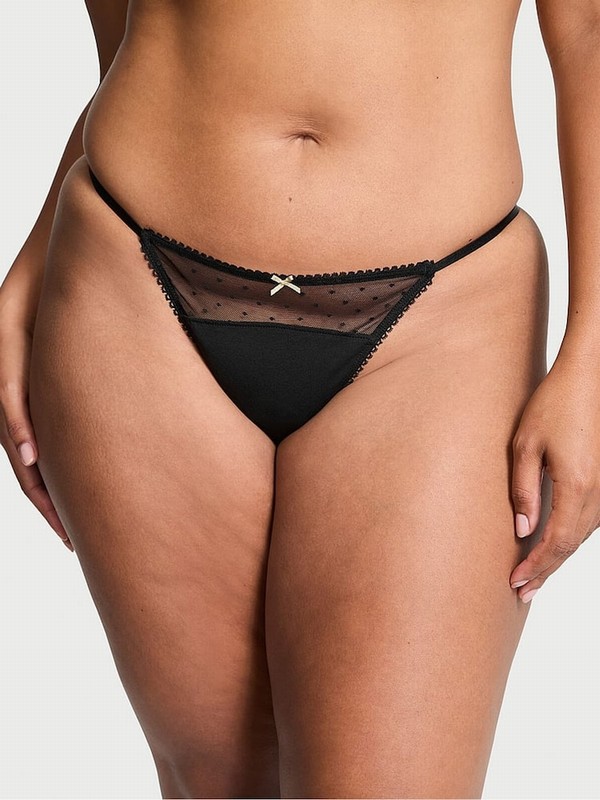 Black Victoria Secret G String Underwear | QTJCZ4657