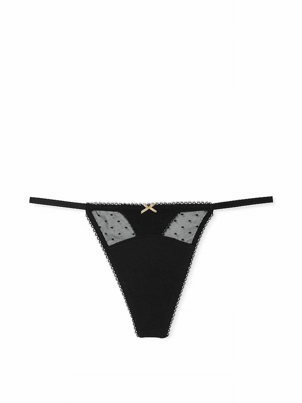 Black Victoria Secret G String Underwear | QTJCZ4657