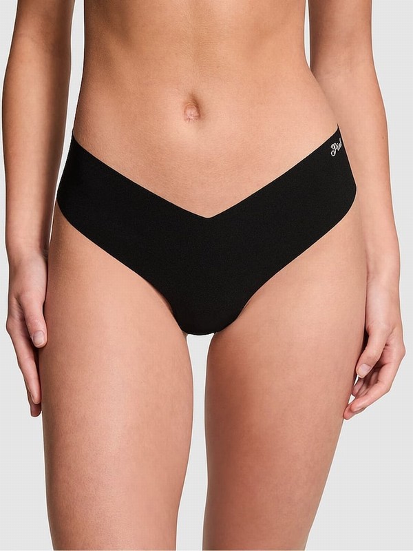 Black Victoria Secret High Leg Thong Underwear | ODTYK3678