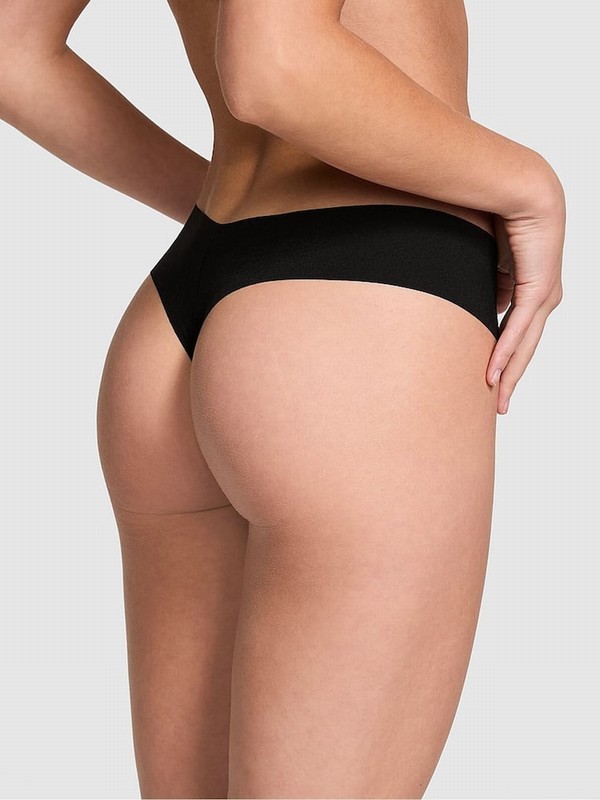 Black Victoria Secret High Leg Thong Underwear | ODTYK3678
