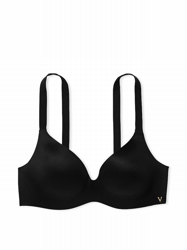Black Victoria Secret Infinity Flex Lightly Lined Non WiFull Cup Bras | UWYRN4609