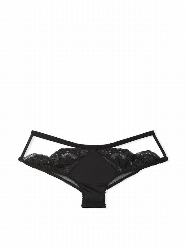 Black Victoria Secret Lace Cheeky Underwear | OAIHQ1479