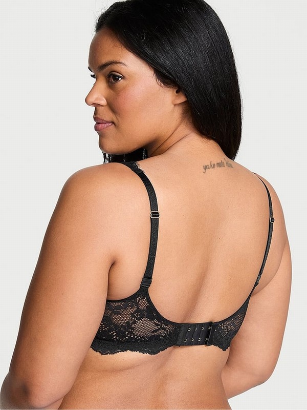 Black Victoria Secret Lace Lightly Lined Balcony Bras | GLVEI4876