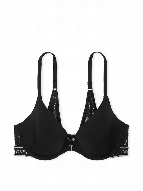 Black Victoria Secret Lace Lightly Lined Full Cup Bras | DGFVX0176