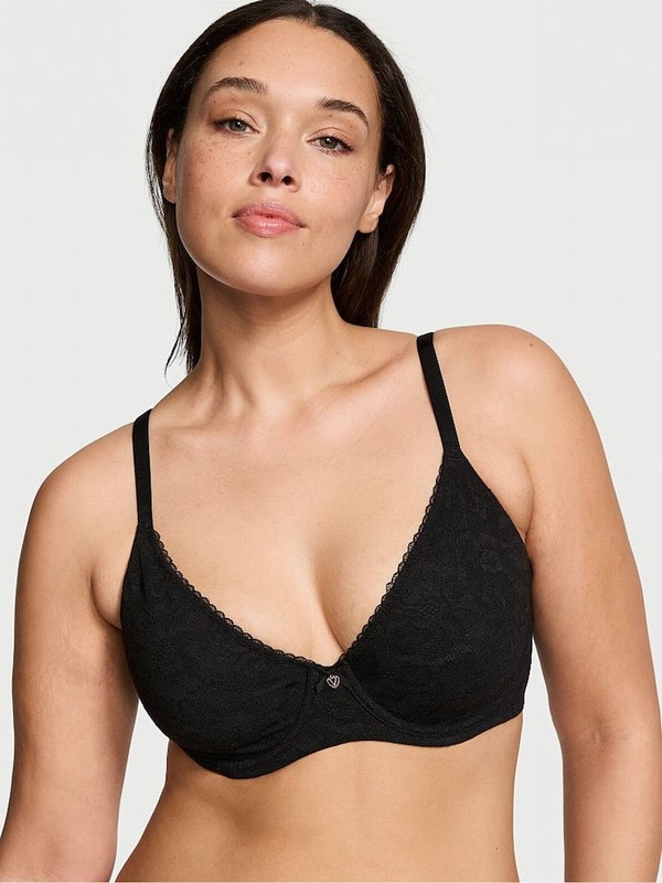 Black Victoria Secret Lace Minimiser Invisible Lift Minimiser Bras | PCEIM1964