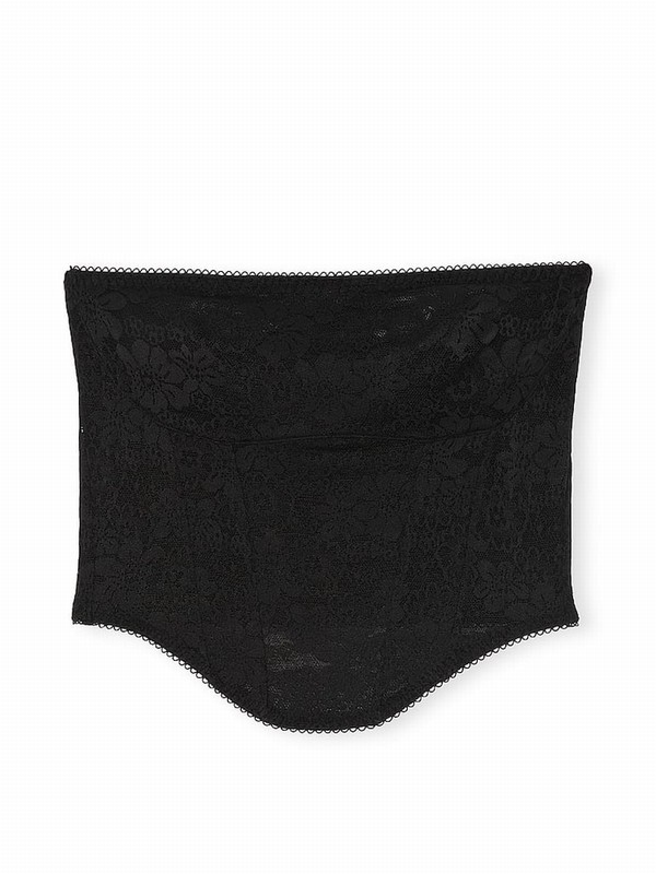 Black Victoria Secret Lace Strapless Corset Top Lingerie | MOISD9786