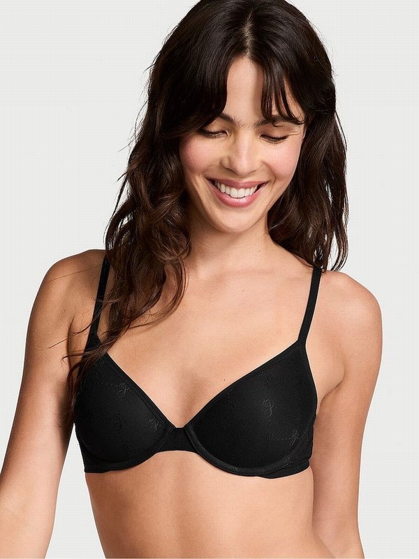 Black Victoria Secret Lightly Lined Demi Bras | DYSLO1590