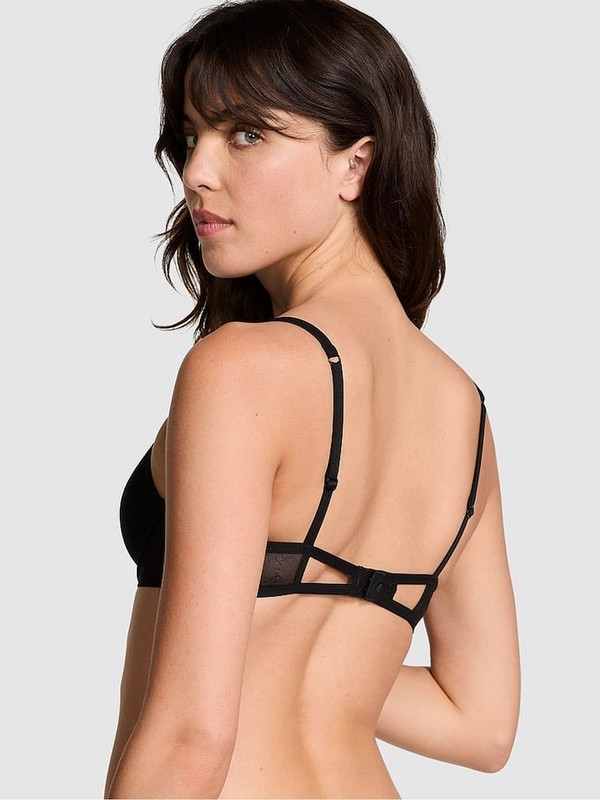 Black Victoria Secret Lightly Lined Demi Bras | DYSLO1590