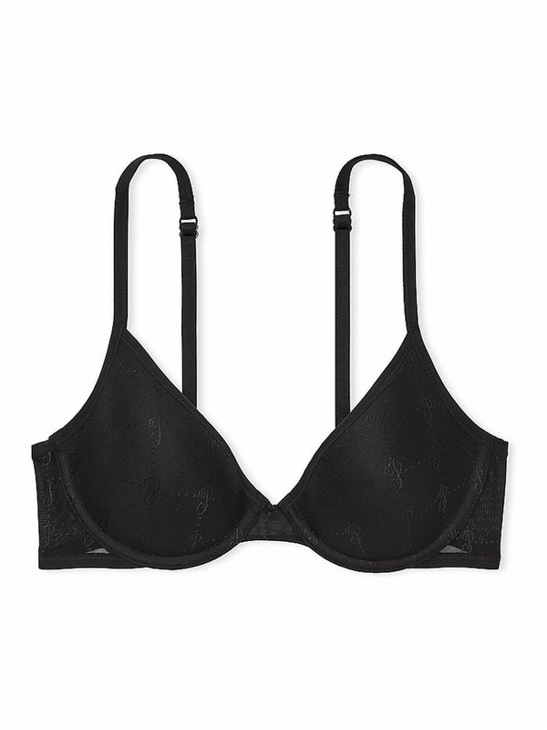 Black Victoria Secret Lightly Lined Demi Bras | DYSLO1590