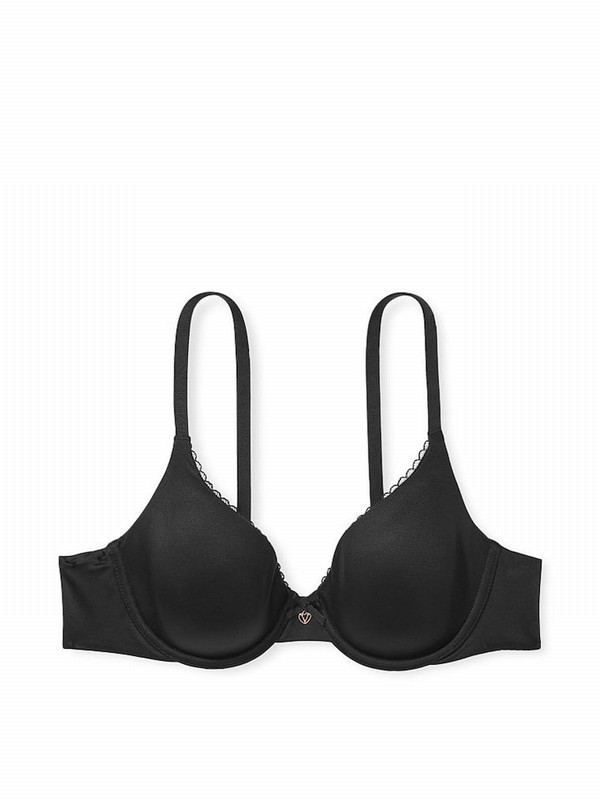 Black Victoria Secret Lightly Lined Full Cup Bras | RSACM7846