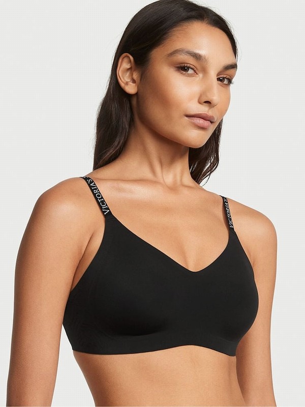 Black Victoria Secret Lightly Lined Loungelette Bras | KGAVB6478