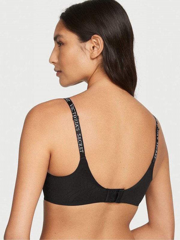 Black Victoria Secret Lightly Lined Loungelette Bras | KGAVB6478