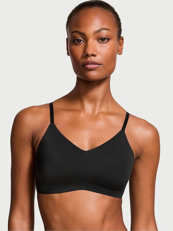 Black Victoria Secret Lightly Lined Loungelette Bras | SGMKT6817