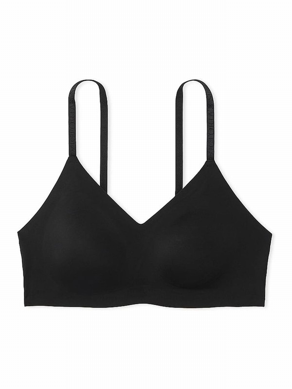 Black Victoria Secret Lightly Lined Loungelette Bras | SGMKT6817
