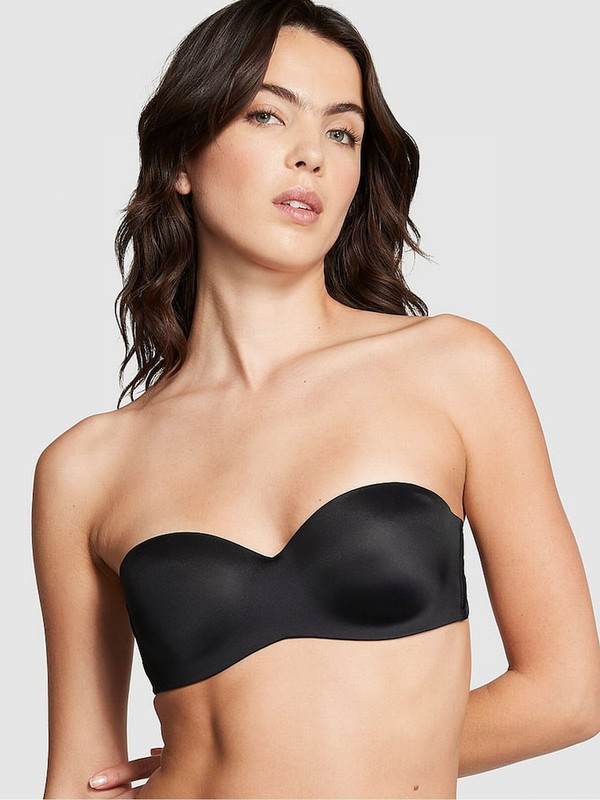 Black Victoria Secret Lightly Lined Strapless Multiway Bras | MZCJA0987