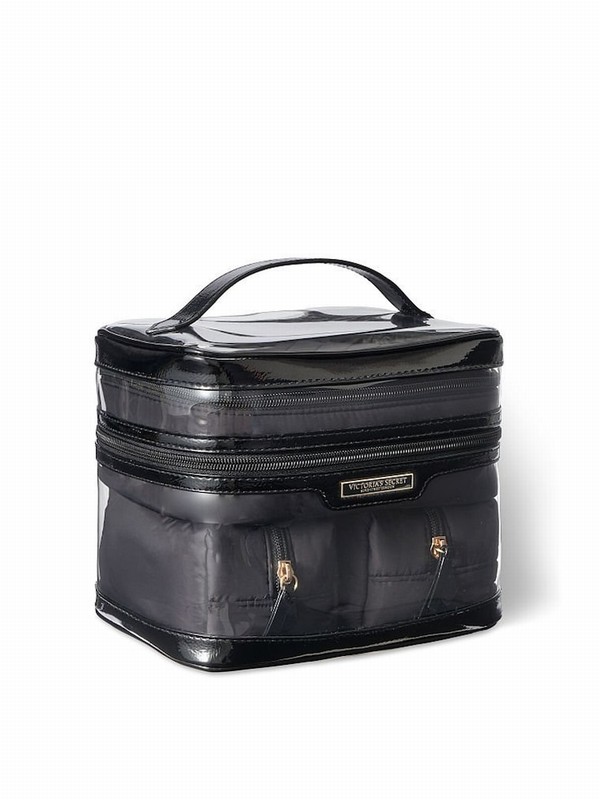 Black Victoria Secret Lily 4 in 1 Makeup Bag | KTZXG9312