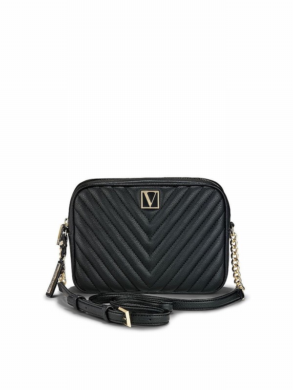 Black Victoria Secret Lily Crossbody Crossbody Bags | HYGSR8096