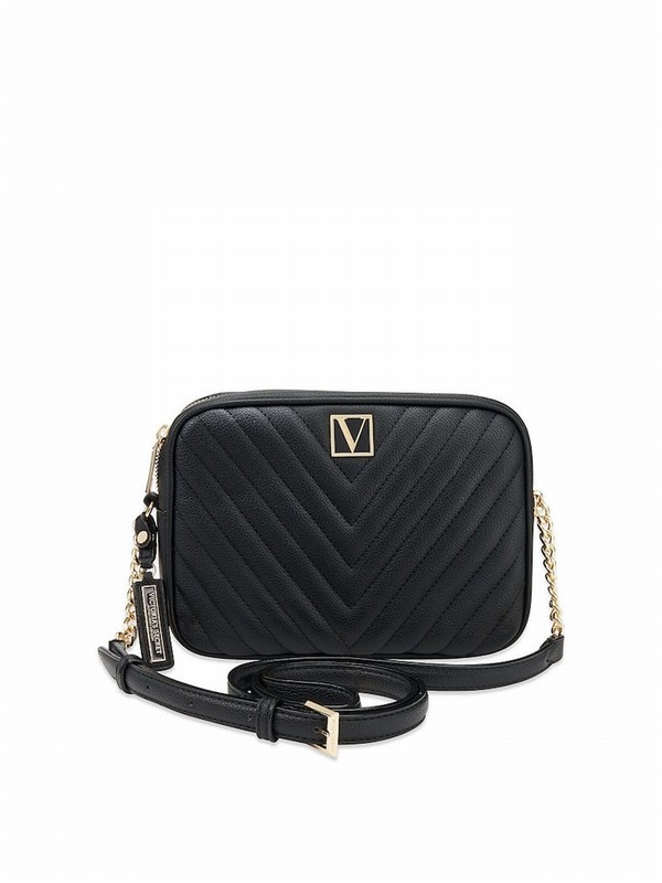 Black Victoria Secret Lily Crossbody Crossbody Bags | HYGSR8096