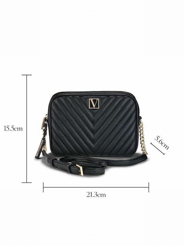 Black Victoria Secret Lily Crossbody Crossbody Bags | HYGSR8096