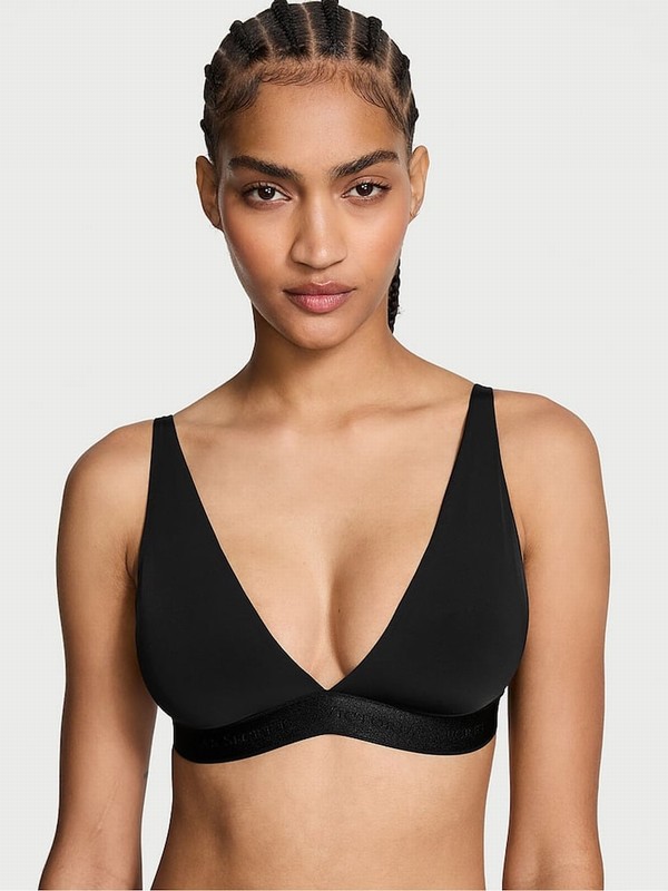 Black Victoria Secret Logolette Bras | YXTOW9617