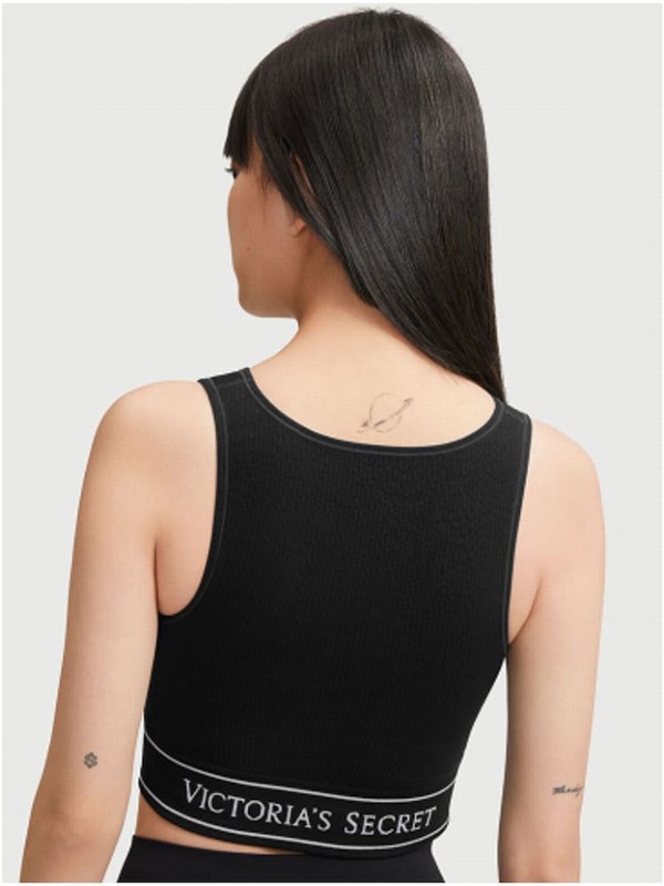 Black Victoria Secret Longlinelette Bras | AHDPY0275