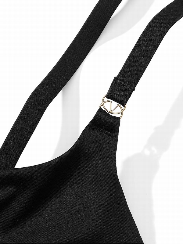 Black Victoria Secret Maxi FeatherSoft™ BODYWEAR Slip Dress | NGBAS6329