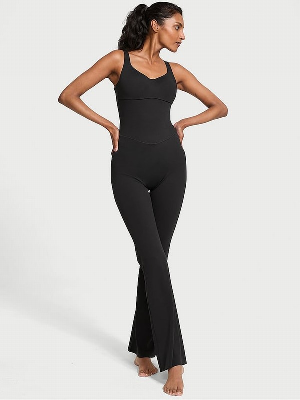 Black Victoria Secret Mesh Back Jumpsuit | YPQUH7569