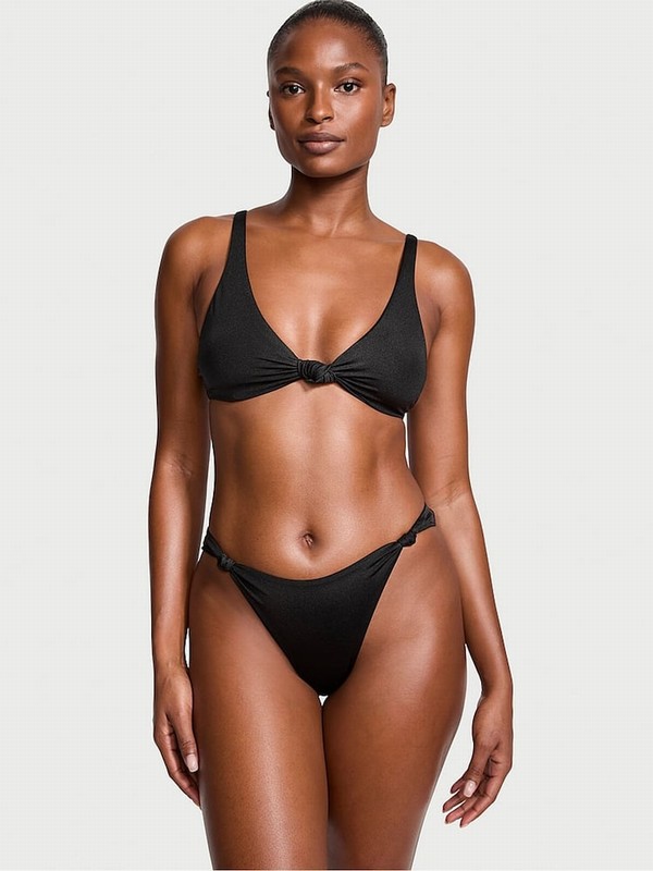 Black Victoria Secret Nero High Leg Bikini Bottom | QTRAC1263