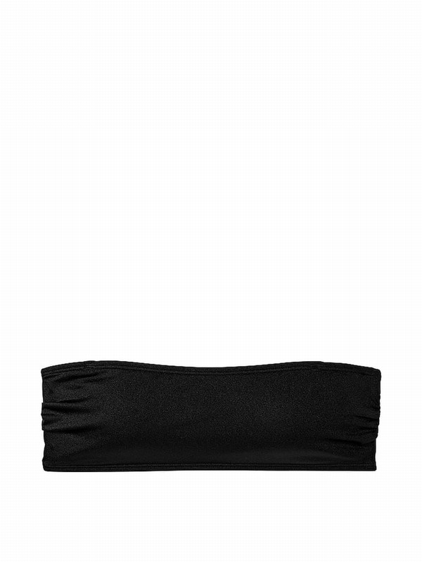 Black Victoria Secret Nero Strapless Archive Macrame Bikini Top | QCAXH0468