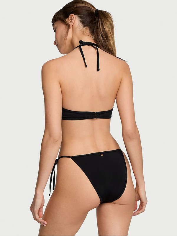 Black Victoria Secret Nero Tie Side Archive Bikini Bottom | GKHWL6079