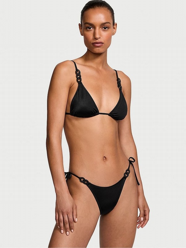 Black Victoria Secret Nerozilian Chain Bikini Bottom | NDQKT1302