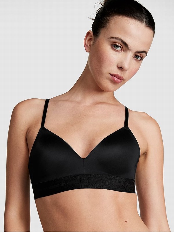 Black Victoria Secret Non WiLightly Lined Bras | YMCHG6179