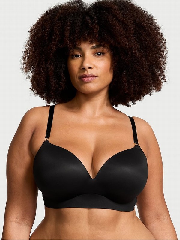 Black Victoria Secret Non WiPush Up Smooth Bras | IQZKT1732