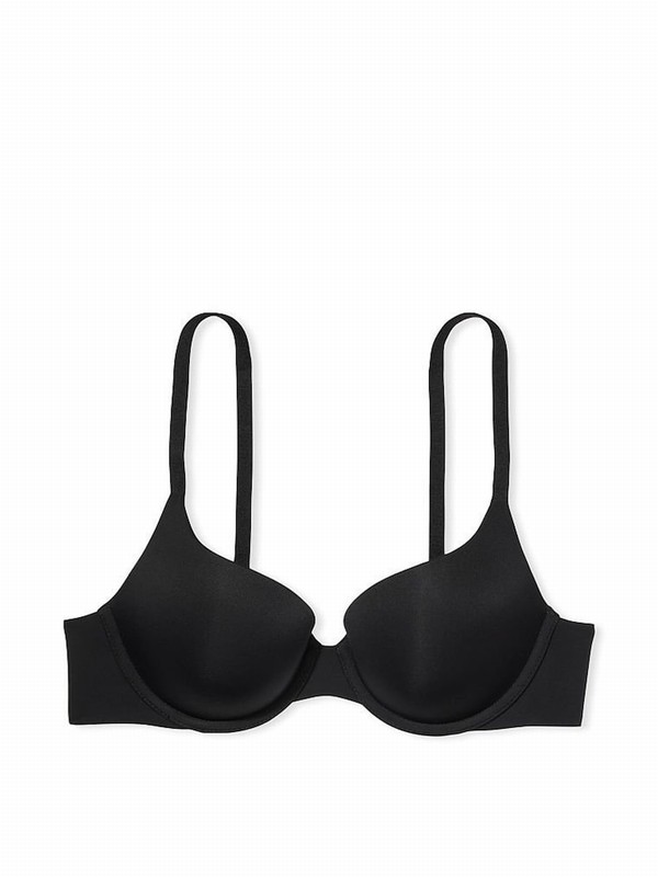 Black Victoria Secret Plain Full Cup Push Up Bras | HKOLR0769