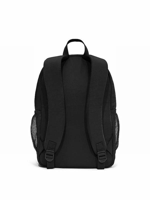 Black Victoria Secret Puffer Backpacks | LHCTM4639