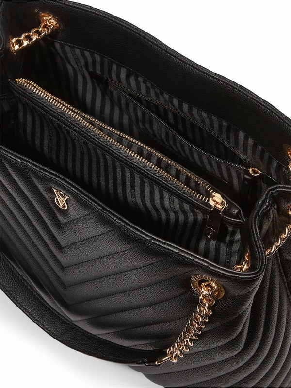 Black Victoria Secret Puffer Tote Bags | XFURD6159