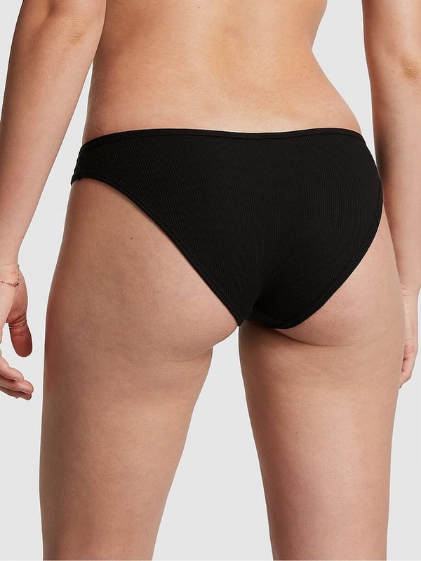 Black Victoria Secret Pure Bikini Cotton Underwear | XDYLA7350