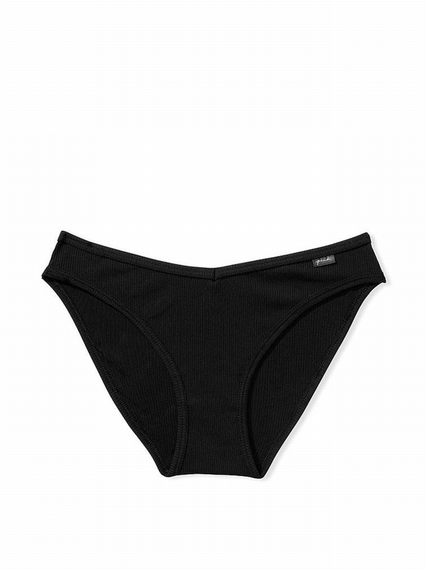 Black Victoria Secret Pure Bikini Cotton Underwear | XDYLA7350