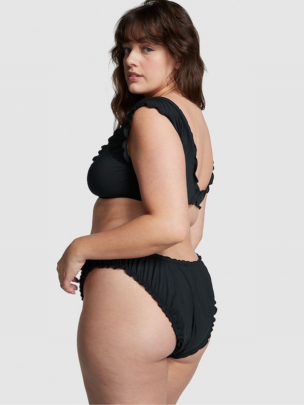 Black Victoria Secret Pure Cheeky Frankies Hudson Bikini Bottom | GOPKI9261