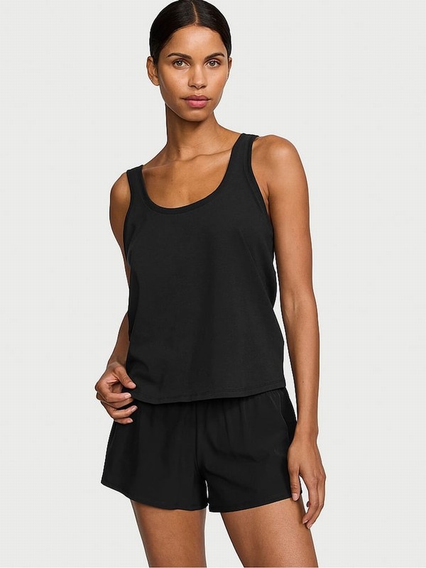 Black Victoria Secret Pure Cotton Flowy Tops | BXPWV4126