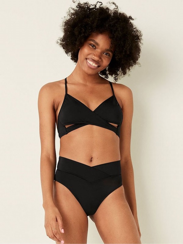 Black Victoria Secret Pure Cross Over Bikini Bottom | JWSMX4056