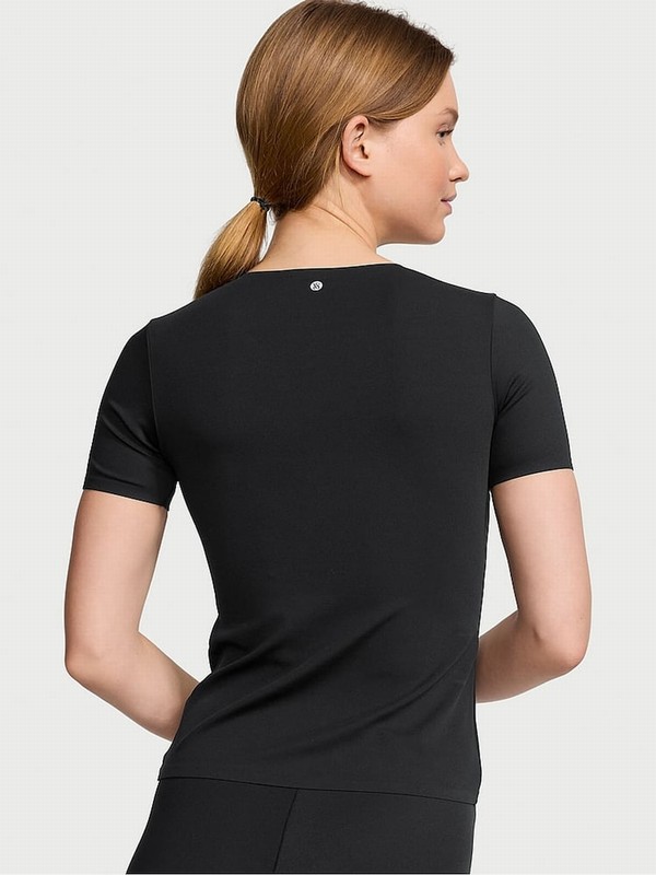Black Victoria Secret Pure Elevate™ Stretch T Shirts | ATPDZ5247