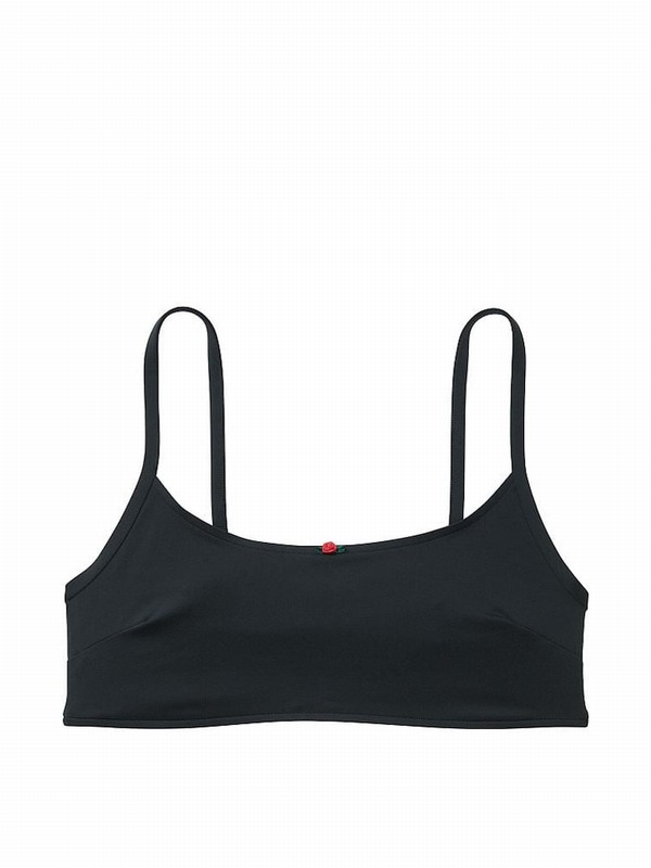 Black Victoria Secret Pure Frankies St. Augustine Bikini Top | YTOIL7253