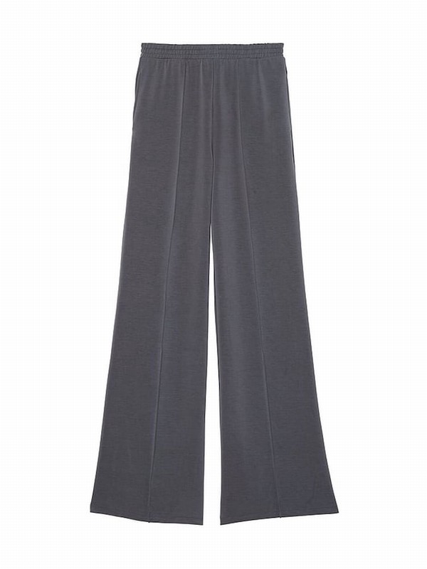 Black Victoria Secret Pure Modal Wide Leg Joggers | SXWTA9435