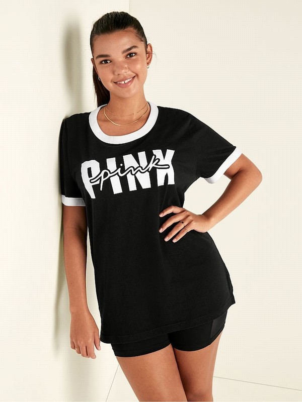 Black Victoria Secret Pure Sleeve Tops | MBQRD4173
