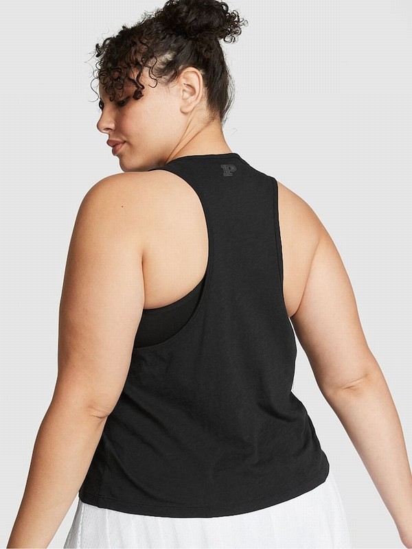 Black Victoria Secret Pure Slub Tops | IMEFP9613