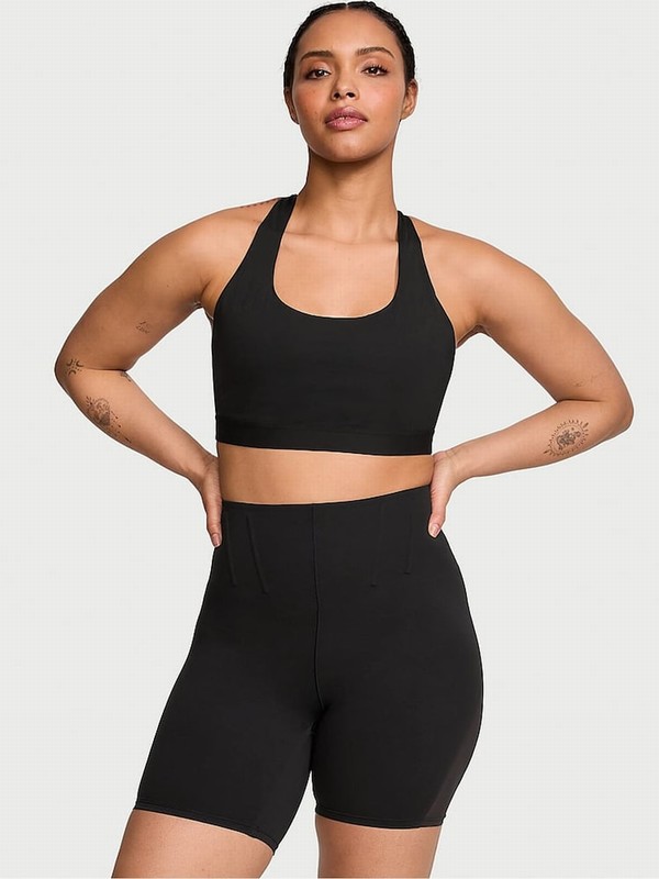 Black Victoria Secret Pure VS Elevate Corset 3 Cycling Shorts | PTWLX5894