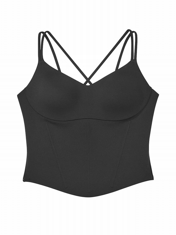 Black Victoria Secret Pure VS Elevate Corset Tops | JBOGZ4307